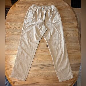 Woman Within Khaki Pants with Elastic Waistband and Pockets - Size 14W Tall